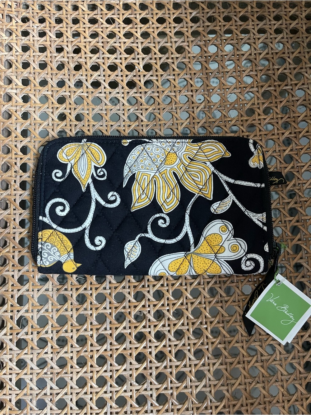 NWT Vera Bradley retired “Yellow Bird” Zip-Around Wallet